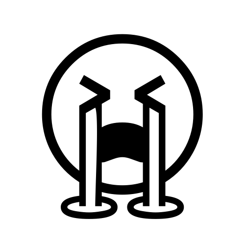 😭 Emoji Domain black and white Symbola rendering